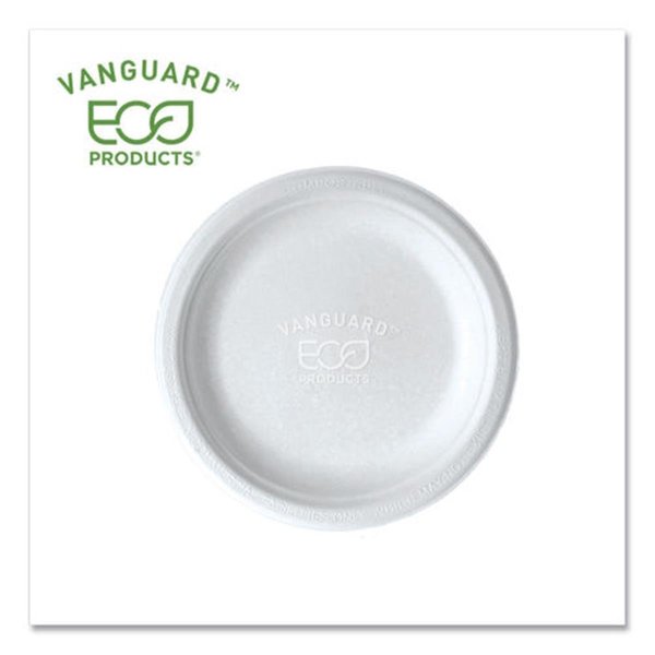 Eco-Products 6 in. Sugarcane Plate, White EPP016NFA